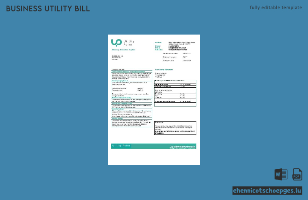 Beispiel einer Stromrechnung für Unternehmen in Großbritannien (Utility Point)